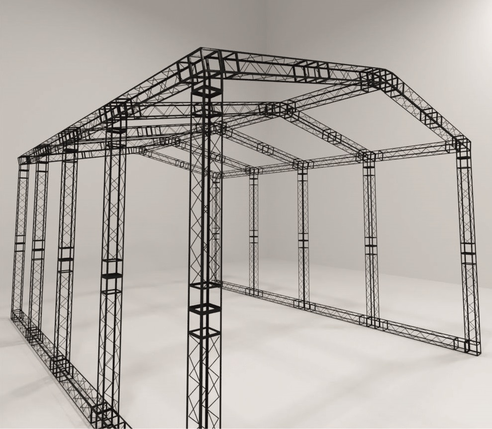 Фермы металлические Line 12*12*200cm, цвет черный, SignImpress